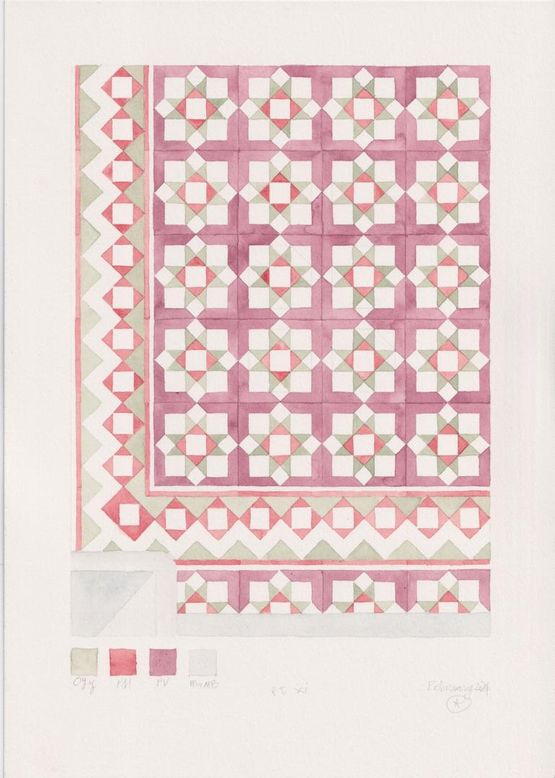 Penang tiles xi by Noor Mahnun Anum contemporary artwork Painting