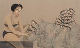 Plucked by Hayv Kahraman contemporary artwork Painting