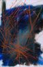 Forma IV Saeta IV Naranja Sobre Azul Grisaceo Form IV Saeta IV Orange on Blue-Grey by Fernando Zobel contemporary artwork Painting
