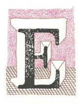 E from Hockneys Alphabet by David Hockney contemporary artwork print
