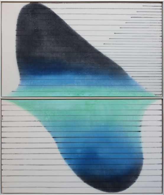Chinese Mountains  Grotto Mountains Series Inspired by Dunhuang Cave 428  Meditation on the Eastern Wall of the Northern Vault Slope No.069 by Cai Guangbin contemporary artwork Works on Paper