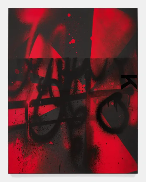 Black Dada K by Adam Pendleton contemporary artwork Painting