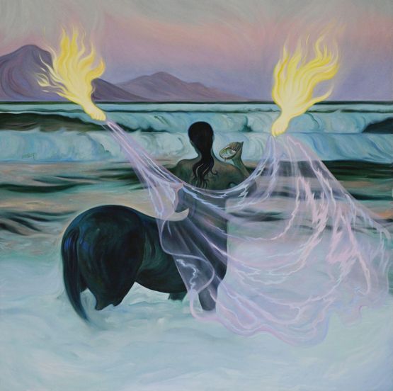 Sagittarius by Evgeniya Dudnikova contemporary artwork Painting