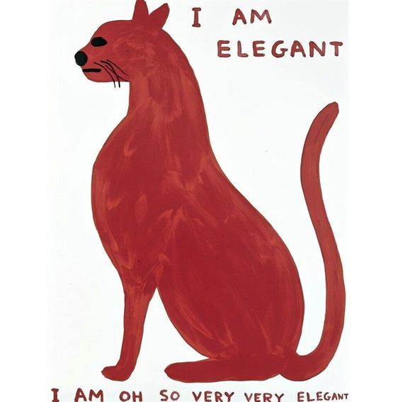 I Am So Elegant by David Shrigley contemporary artwork Print