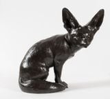 Fennec assis by Edouard Marcel Sandoz contemporary artwork sculpture