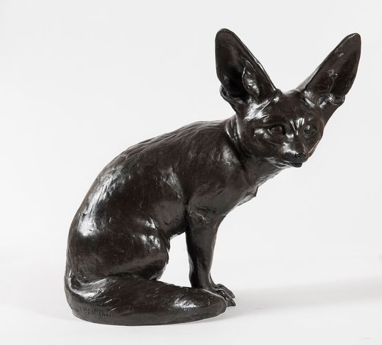 Fennec assis by Edouard Marcel Sandoz contemporary artwork Sculpture