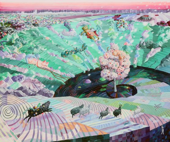 Paradise or Hell by Eguchi Ayane contemporary artwork Painting