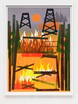 The Sky Turned Orange by Nina Chanel Abney contemporary artwork drawing works on paper