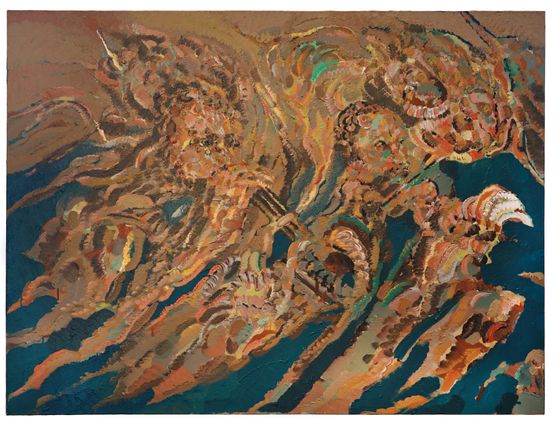 Crooning by Amitesh Shrivastava contemporary artwork Painting