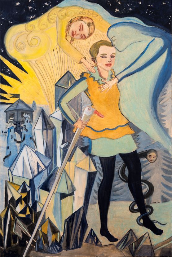 Der erste Schritt by Rosa Loy contemporary artwork Painting