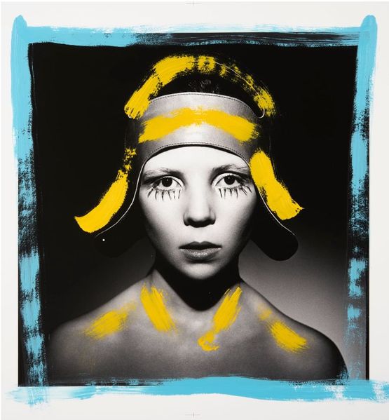 Penelope Tree Yellow and Blue by David Bailey contemporary artwork Painting