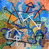 Mekong Delta No.9 by Le Trieu Dien contemporary artwork painting works on paper