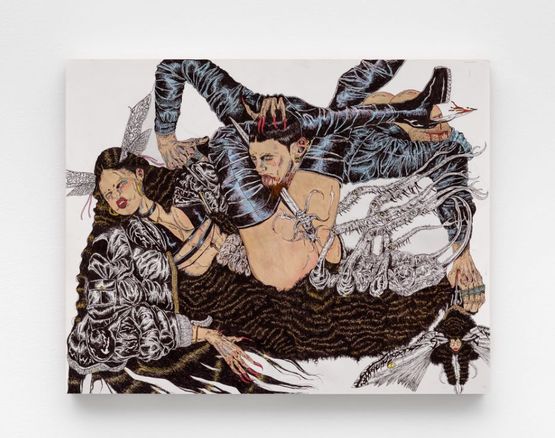 Extract throat by Christian Santiago contemporary artwork Drawing
