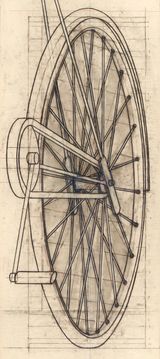 Studie zu Schicksal by Konrad Klapheck contemporary artwork drawing works on paper