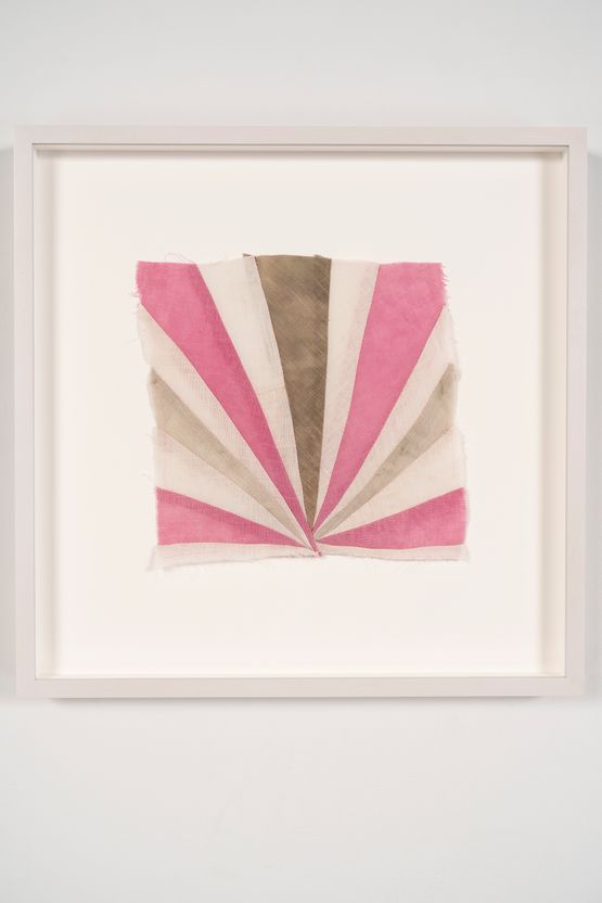 Title TBD Stella sunrise textile by Yto Barrada contemporary artwork Mixed Media