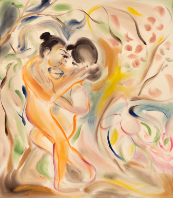 Peach Garden by Sophie Von Hellermann contemporary artwork Painting