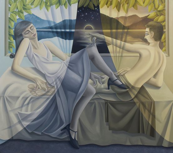Anatomy of an Interrupted Bed by Jade Ching-Yuk Ng contemporary artwork Painting