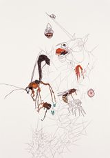 A Fools Garden by Maria Kofler contemporary artwork drawing works on paper