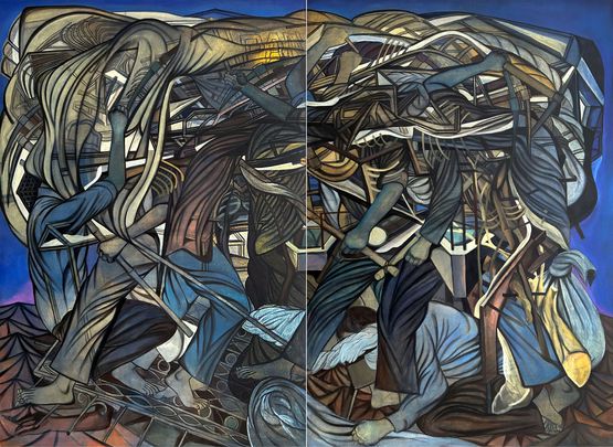 Crushing Voices by Vikrant Bhise contemporary artwork Mixed Media