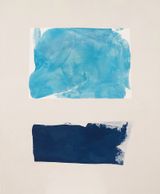 Blues and grey by Peter Joseph contemporary artwork painting works on paper