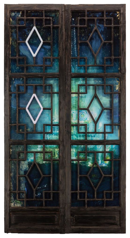 Window STOP by Li Qing contemporary artwork Painting