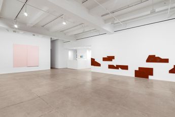 Contemporary art exhibition Delcy Morelos Ettore Spalletti Esa Esquina Soy Yo at Marian Goodman Gallery New York United States