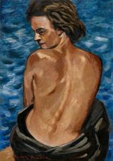 Nu de dos devant la mer Nude from Behind in Front of the Sea by Francis Picabia contemporary artwork painting works on paper