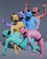 Enjoy Myself by Yue Minjun contemporary artwork painting