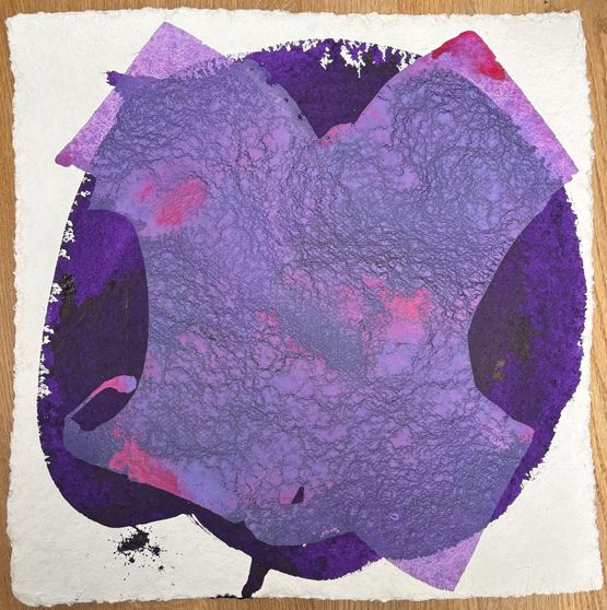 Lilac Haze on Violet 2 by Sylke Von Gaza contemporary artwork Painting