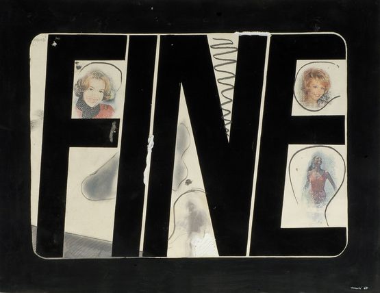 Schermo Fine Screen End by Fabio Mauri contemporary artwork Works on Paper