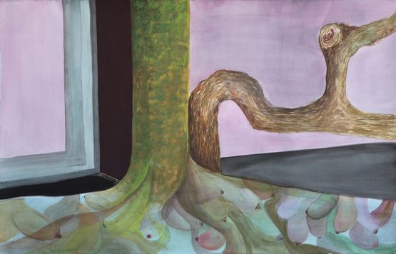 Fluid ground above and below-III by Rupali Patil contemporary artwork Works on Paper