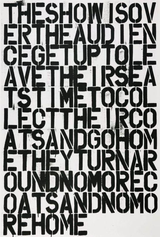 Untitled The Show is Over by Christopher Wool contemporary artwork Works on Paper