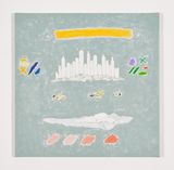Primavera Grigio con trementina by Gianfranco Baruchello contemporary artwork painting