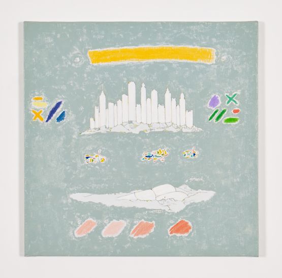 Primavera Grigio con trementina by Gianfranco Baruchello contemporary artwork Painting