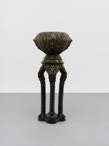 Alhambra-style jardiniere and pedestal by Clement Massier contemporary artwork sculpture