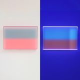 Colormirror satin pink glow violafuchsia by Regine Schumann contemporary artwork sculpture