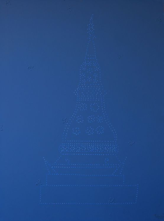 Blue Chedi by Sakarin Krue-On contemporary artwork Painting