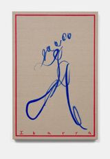 Blue Dancer II Blue Planet by Elizabeth Ibarra contemporary artwork painting works on paper