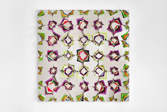 Metal Box Kaleidoscope Ecstatic by Jim Lambie contemporary artwork Sculpture