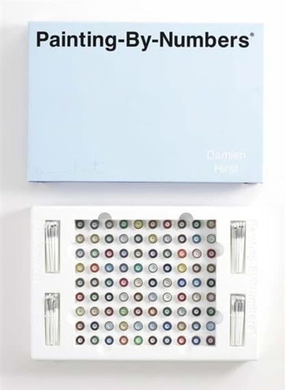 Painting by Numbers - blue by Damien Hirst contemporary artwork Mixed Media