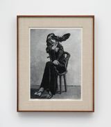 Woman and Moth by Lenz Geerk contemporary artwork painting