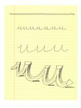 U from Hockneys Alphabet by David Hockney contemporary artwork print