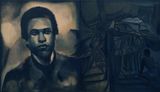 Revolution unborn Huey P Newton Black Panther by Vikrant Bhise contemporary artwork painting