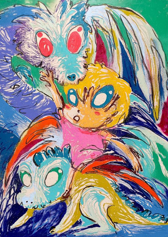 The Conqueror of Dragons by Berbrain Bernandi Desanda contemporary artwork Painting