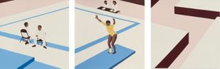 Landing Triptych by Thenjiwe Niki Nkosi contemporary artwork Print