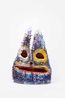 Double horned spiky blue head by Ramesh Mario Nithiyendran contemporary artwork Sculpture