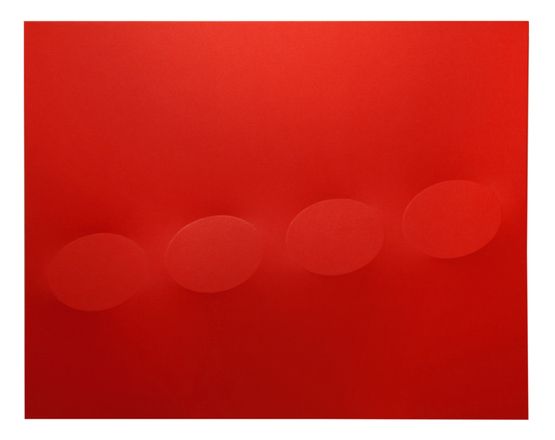4 ovali rossi by Turi Simeti contemporary artwork Painting