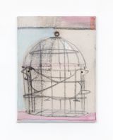 Birdcage by Merlin James contemporary artwork painting
