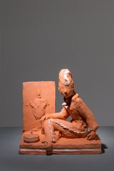 Figure with relief by Linda Marrinon contemporary artwork sculpture