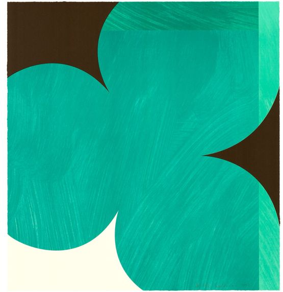 Untitled Green Clovers by Sarah Crowner contemporary artwork Print